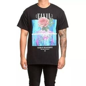 Civil Regime Clothing Men's Black Celebrate The Difference T-shirt Size Medium